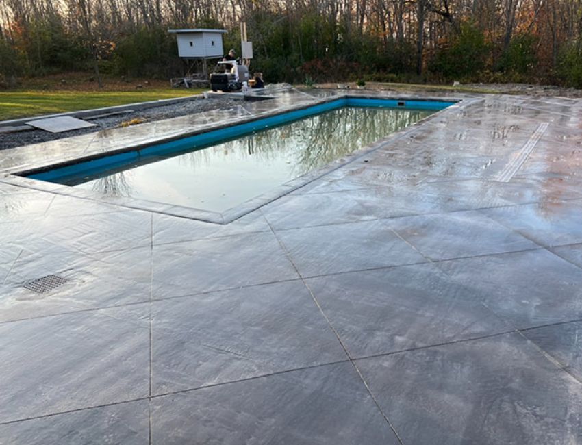 ARC613 Projects - Stamped Concrete around Pool