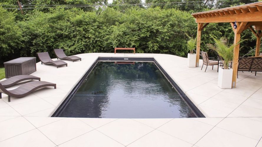 The Freedom with Splash Pad Fibreglass Pool